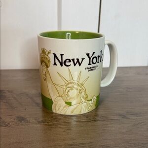 Starbucks New York Mug - Green and White - Collectors Series 2009 - 16 oz